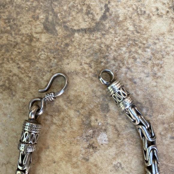 Sterling silver Byzantine link bracelet - Picture 6 of 10